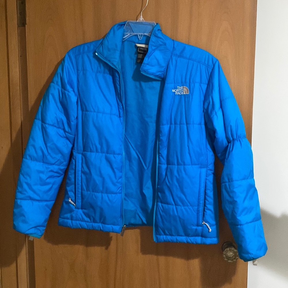 Womens Blue Northface Puffy Jacket